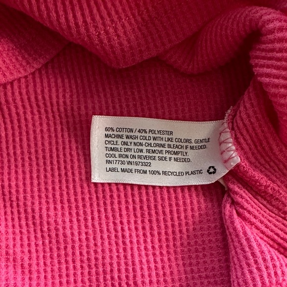 Wild Fable Pink Waffle Knit Long Sleeve Top - Picture 4 of 6